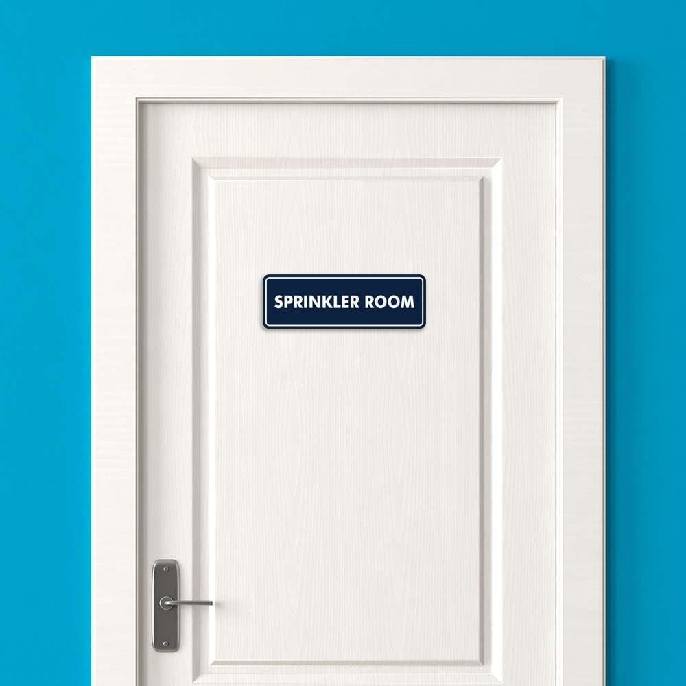 Signs ByLITA Standard Sprinkler Room Sign (Brushed Gold) - Small 2 Pack