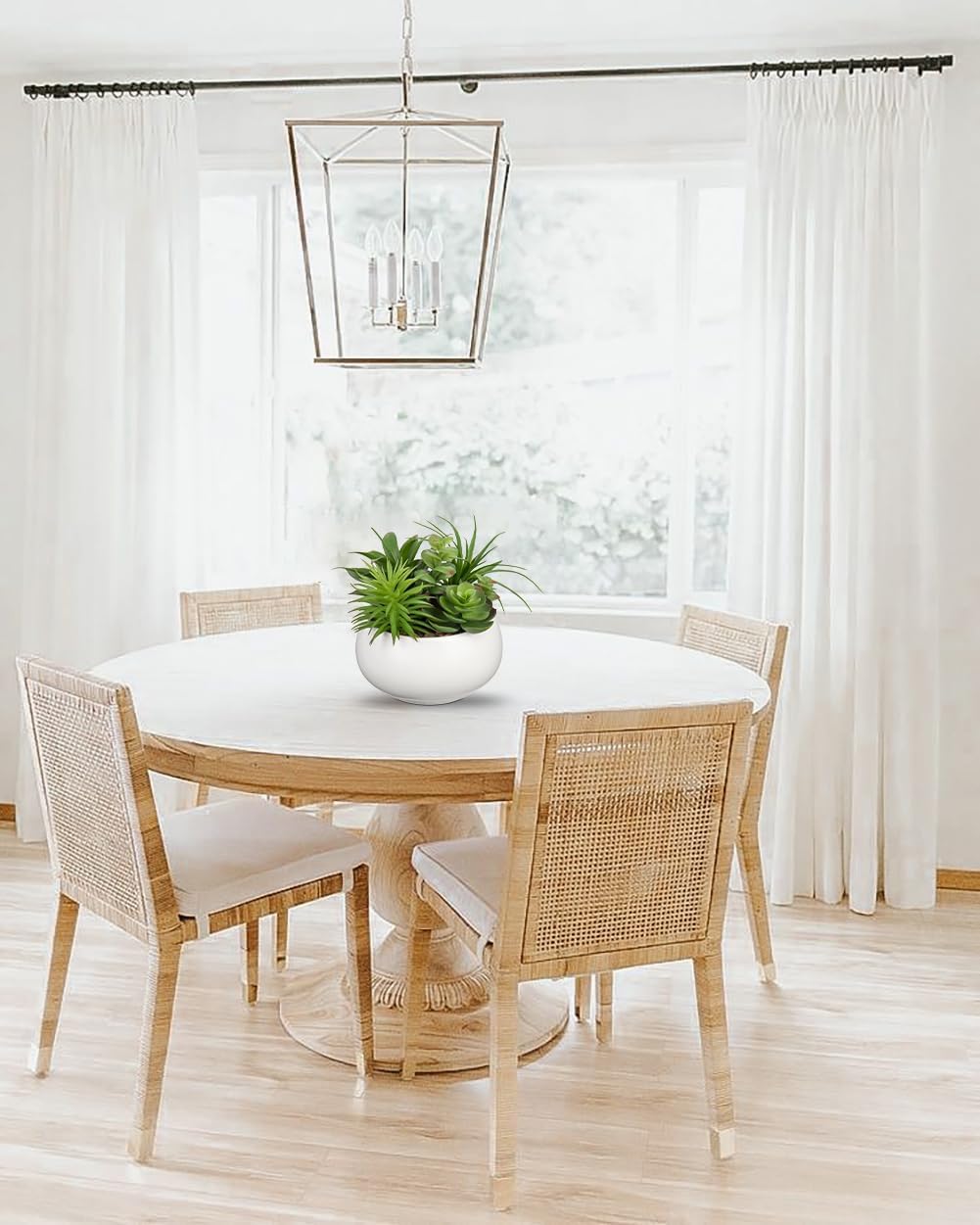 Fake Plants Artificial Succulents in Pots Faux Succulent Arrangement Potted Plant in White Ceramic Planter Bowl for Home Decor Office Desk Bathroom Shelf Living Room Indoor Decorations