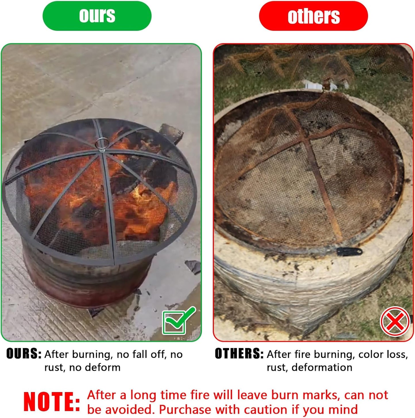 Fire Pit Spark Screen, Fire Pit Screen 22 Inch Round with Handle & Poker, Collapsible Heavy Duty Mesh Fire Pit Cover Fire Pit Lid for Outdoor/Patio/Backyard/RV Camping/Beach