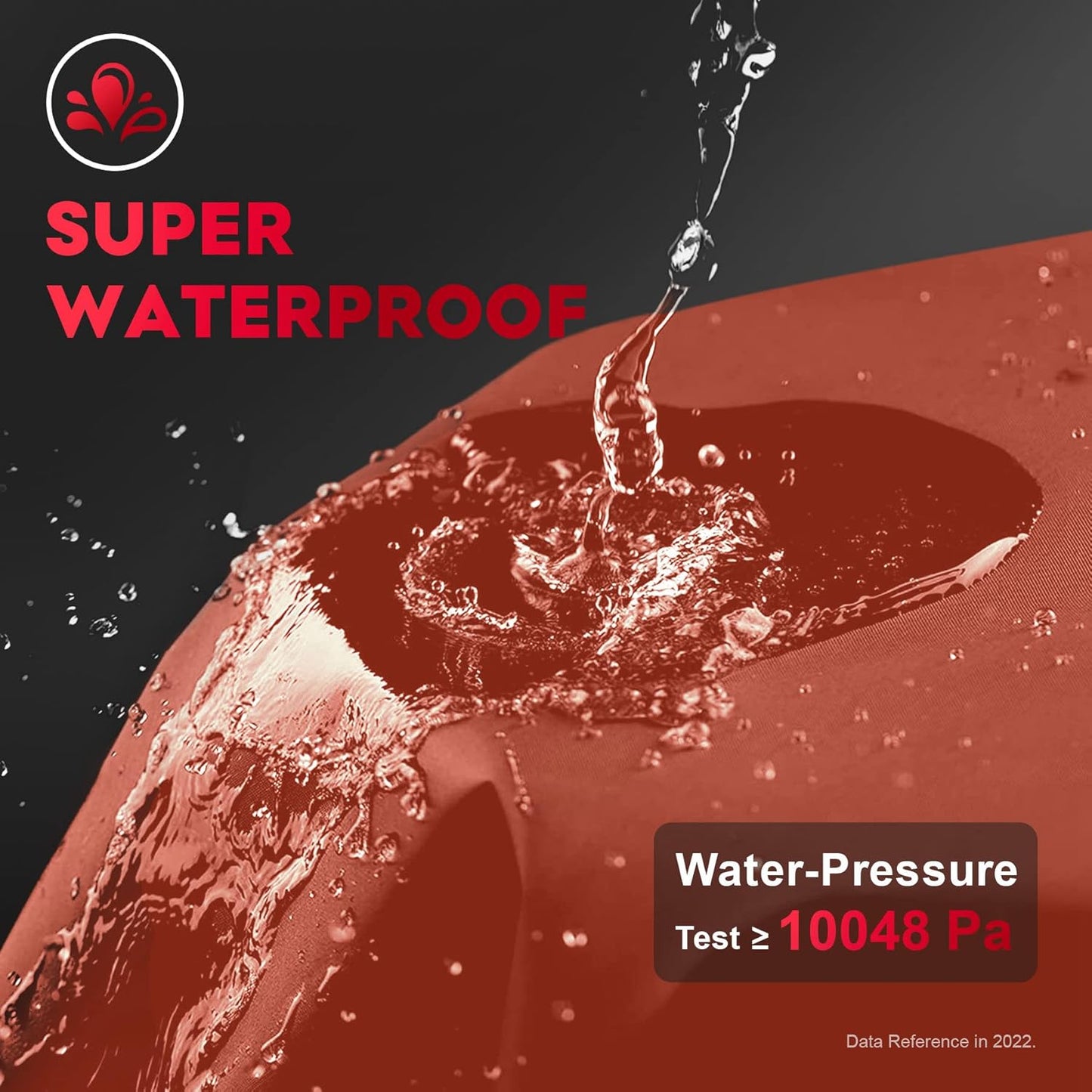 Fire Pit Cover Round 44 Inch - Outdoor Firepit Cover Heavy Duty & Waterproof, 600D Patio Fire Table Covers Gas Fire Pit Accessories Fade & Weather Resistant Brown - 44 x 44 x 24 Inch