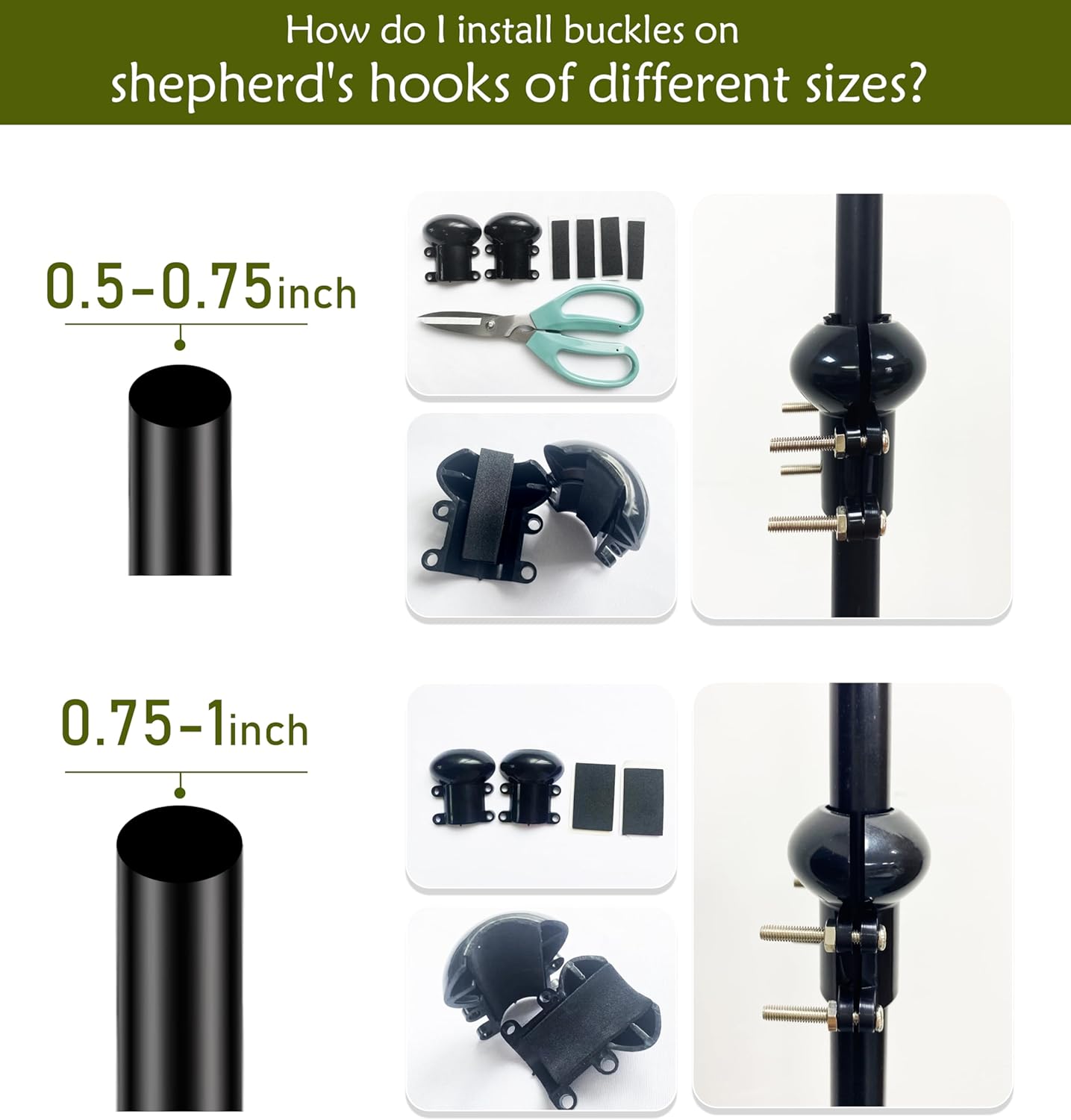 Squirrel Baffle for Bird Feeder Pole, 19-Inch Outdoor Bird Feeder Guard, Squirrel-Proof Birdhouse Baffles, Shepherd's Hook for Outside(Brown)