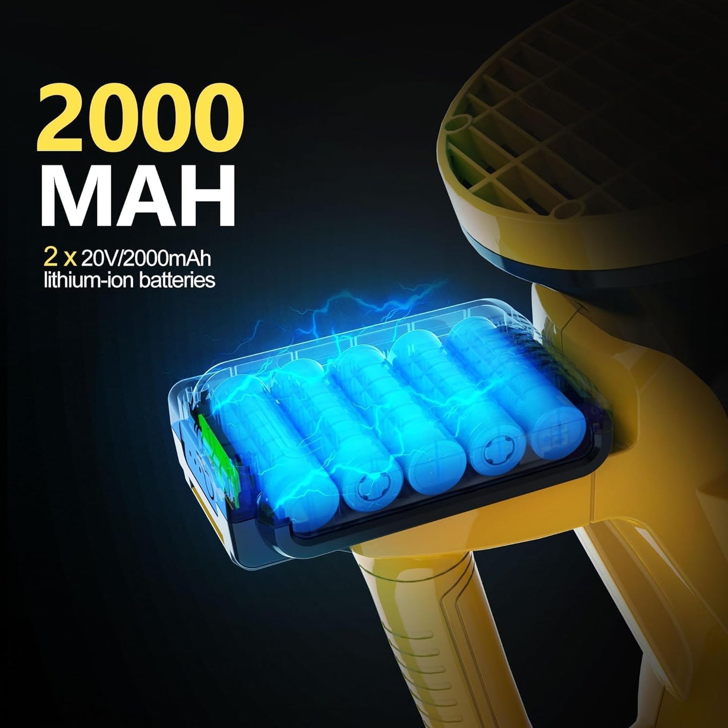 Orientools Leaf Blower Cordless, 20V Powerful Electric Cordless Leaf Blower 2×2.0 Ah Batteries & Charger, Variable Speed Trigger, Portable Lightweight Blowers for Lawn Care, Yard, UL 62133 Certified