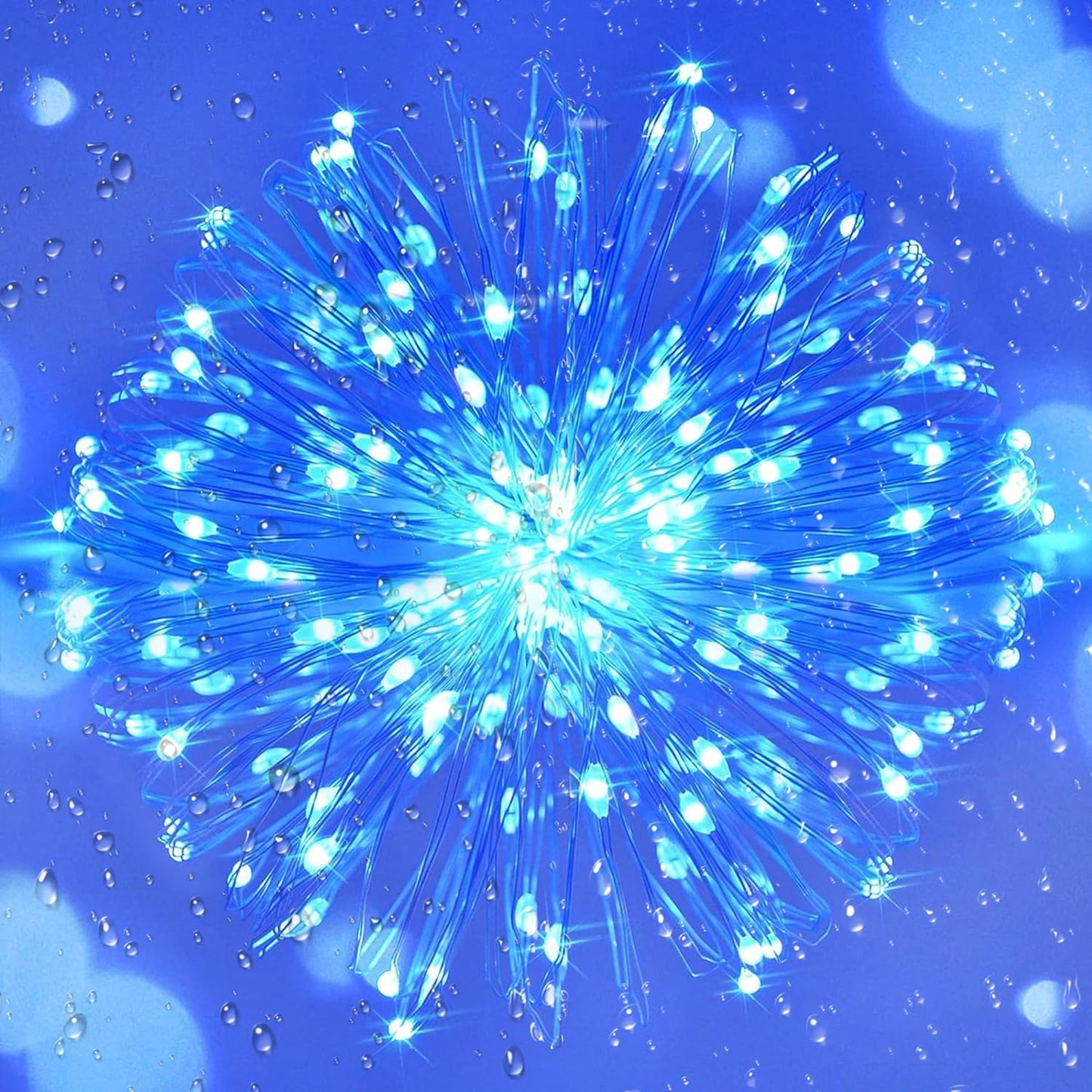 Joomer Solar Fairy Lights, 2-Pack Total 80FT 240LED Solar String Lights Outdoor Waterproof 8 Lighting Modes for Fence Party Garden Patio Yard Home Holiday Tree Outdoor Decoration (Blue)