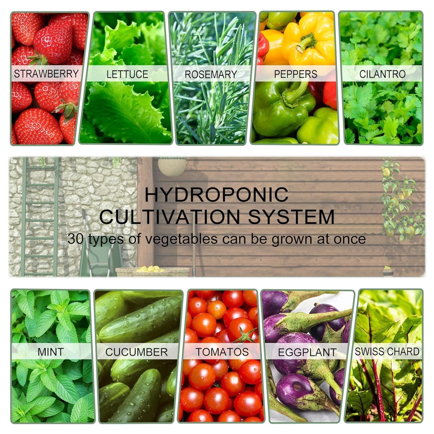 Hydroponics Tower Indoor Growing System Vertical Garden Planter Indoor Smart Garden Kit with Pump and Movable Water Tank Vegetable Plant Gift for Gardening Lover (30-Plants)