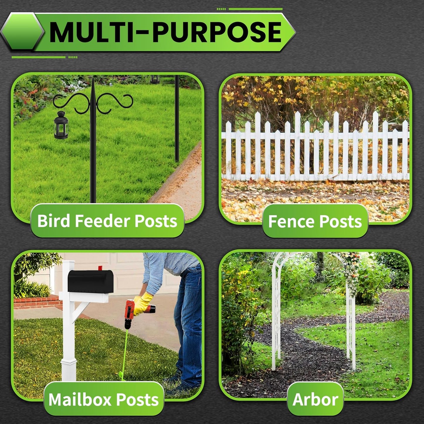 SYITCUN Auger Drill Bit for Planting - 2" X 32" Heavy-Duty Garden Auger Spiral Drill Bit - Bulb Planter Tool & Auger Post Hole Digger - 3/8" Hex Drive Drill