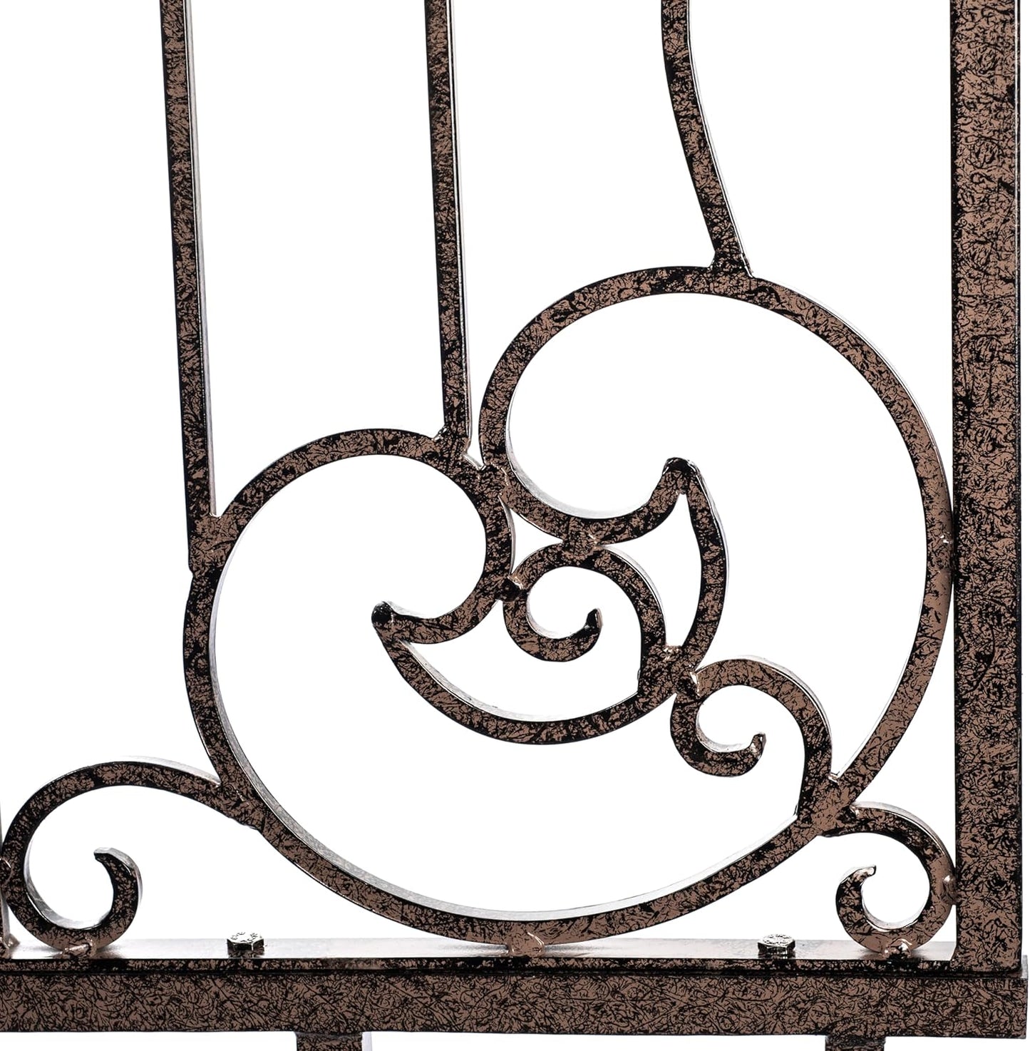 H Potter 8 Foot Tall Garden Trellis Wrought Iron Heavy Scroll Metal Decoration Lawn Patio and Wall Decor Screen for Rose Clematis Ivy Weather Resistant Patio Deck Wall Art X Large