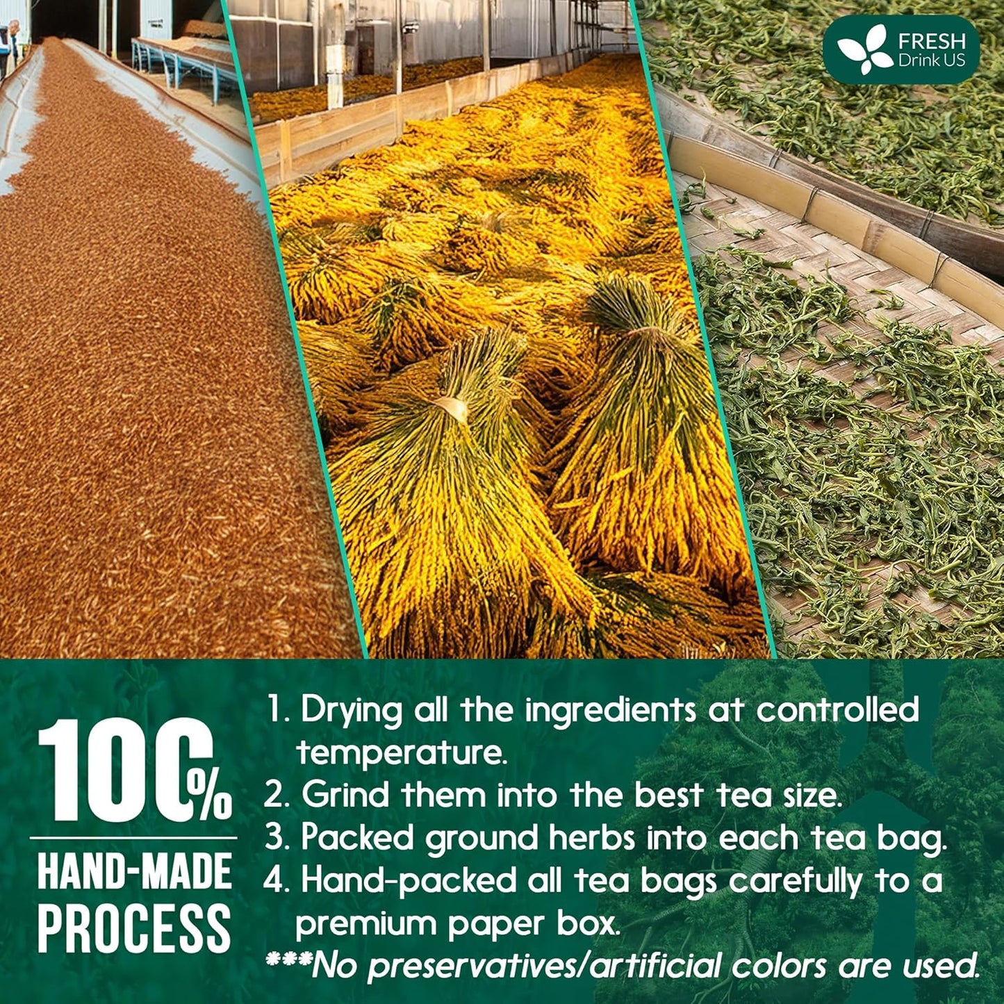 FreshDrinkUS StrongerLungs 20 Tea Bags - Mullein Leaf, Ginseng, Elderberry, Ginger & Thyme - Supports Lung Cleanse, Congestion Relief & Mucus Detox - Caffeine-Free & All-Natural