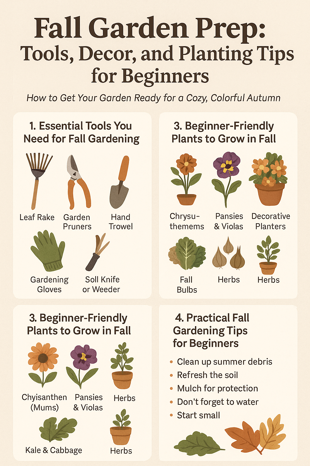 Fall Garden Prep: Tools, Decor, and Planting Tips for Beginners