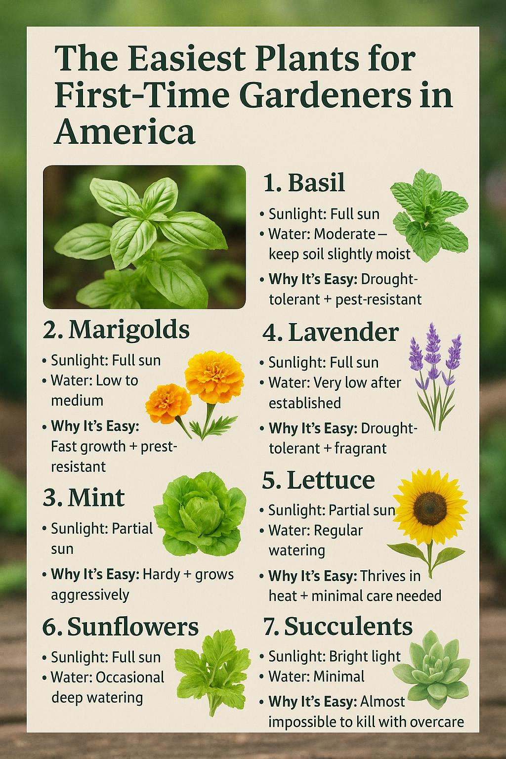 The Easiest Plants for First-Time Gardeners in America