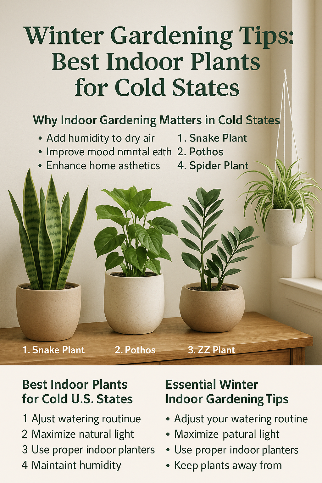 Winter Gardening Tips: Best Indoor Plants for Cold States