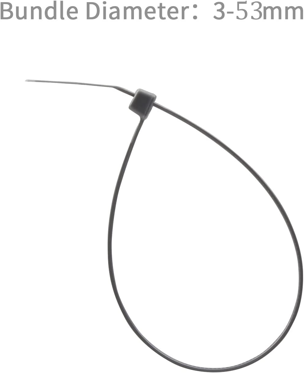 XINGO 100PCS Cable Zip Ties Heavy Duty, Premium Nylon Plastic Wire Ties with 50 Pounds Tensile Strength, Self-Locking Black Nylon Zip Ties for Indoor and Outdoor (8 inch, Silver)