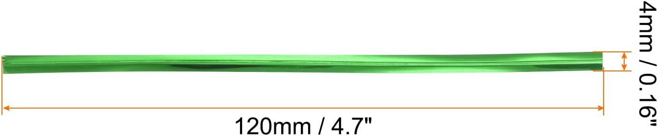 HARFINGTON 800pcs Bag Twist Ties 4.7" Reusable Plastic Metallic Twist Ties Wire Cable Ties for Party Bread Candy Cake, Green