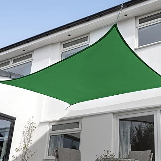 KANAGAWA 9'X15' Dark Green Custom Size Sun Shade Sail Rectangle UV Block Canopy Cover for Patio Backyard Lawn Garden Outdoor (Customized Available)