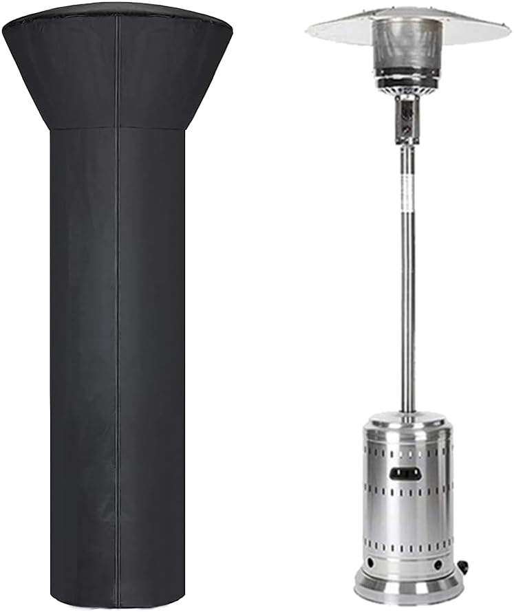 GardenPal 420D Patio Heater Covers with Zipper Outdoor Heater Cover Heavy Duty Tear-Proof, Anti-Snow, Wind-Resistant Dust-Proof Cover for Patio Heater 89"x 33"x 19"