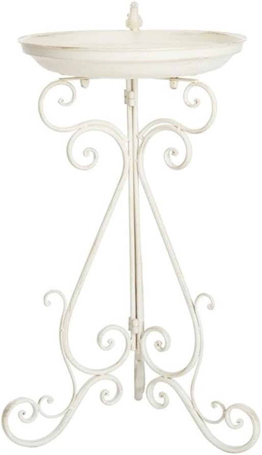 SAFAVIEH PAT5024A Outdoor Collection Ashlan Pearl White 29-inch Bird Bath