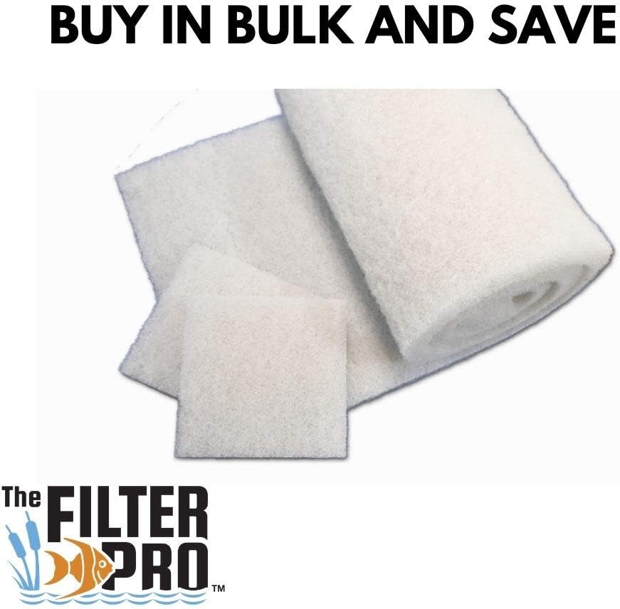 Beige Coarse Filter Media, 2" Thick, 12" x 56" Roll, Perfect for Aquariums, Ponds or Water Gardens, Made in USA