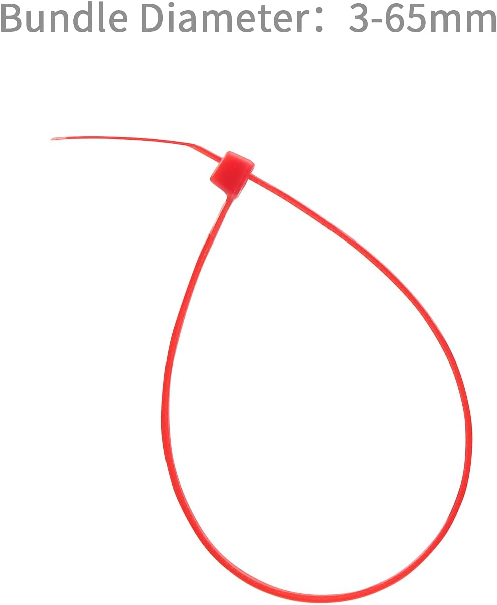 XINGO 10 Inch Cable Zip Ties (500 Pack), 40 Lbs Tensile Strength-Heavy Duty, Self-Locking Nylon Plastic Nylon Wire Ties for indoor and outdoor use(Red)