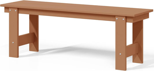 Garden Bench, Front Porch Bench Entryway Park Bench, Patio Backless Garden Seat for Outdoors/Indoor, Low Farmhouse Bench, Teak