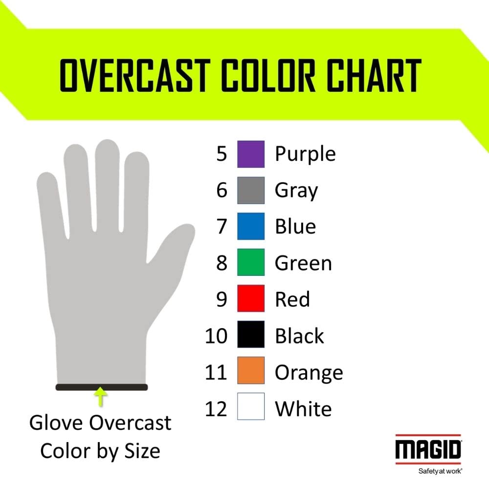 MAGID D-ROC ANSI A4 AeroDex Polyurethane Palm Coated Work Gloves, 12 Pairs, Size 7/Small, GPD482