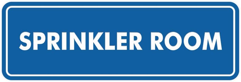 Signs ByLITA Standard Sprinkler Room Sign (Blue) - Medium