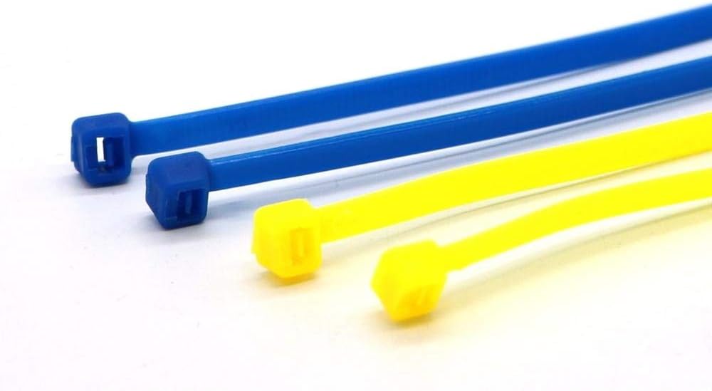 4 Inch Blue Zip Ties (100 Pieces) 18lb Strength, Nylon Cable Wire Ties