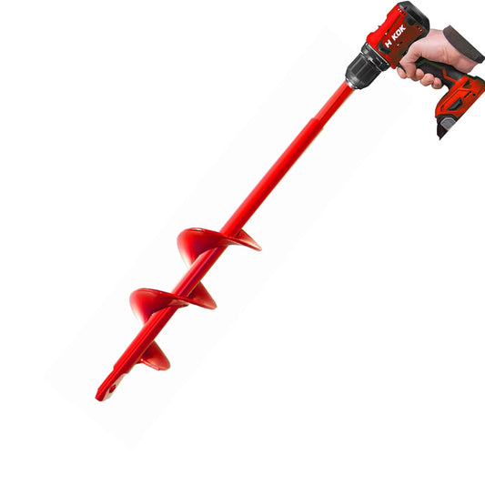Garden Auger Drill Bit 1.6x9 in for Planting, Ground Earth Spiral Bit for 3/8" Hex Drive, Yard Auger for Bulbs, Hole Digger for Flowers, Bedding Digging Planter Tool