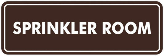 Signs ByLITA Standard Sprinkler Room Sign (Dark Brown) - Small