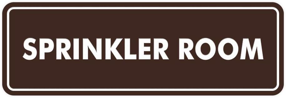 Signs ByLITA Standard Sprinkler Room Sign (Dark Brown) - Large