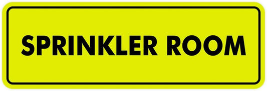 Signs ByLITA Standard Sprinkler Room Sign (Yellow/Black) - Medium