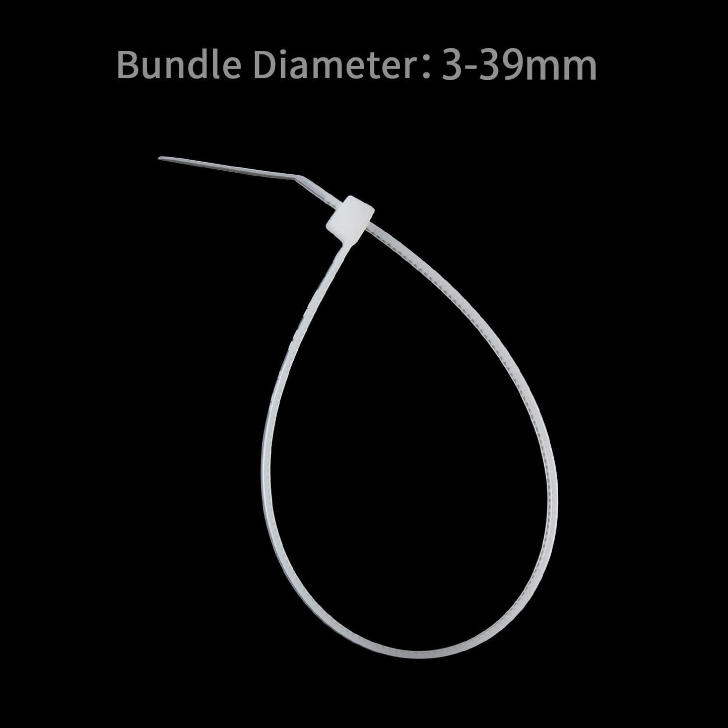 XINGO 100PCS Cable Zip Ties Heavy Duty, Premium Nylon Plastic Wire Ties with 50 Pounds Tensile Strength, Self-Locking Black Nylon Zip Ties for Indoor and Outdoor (6 inch, White)