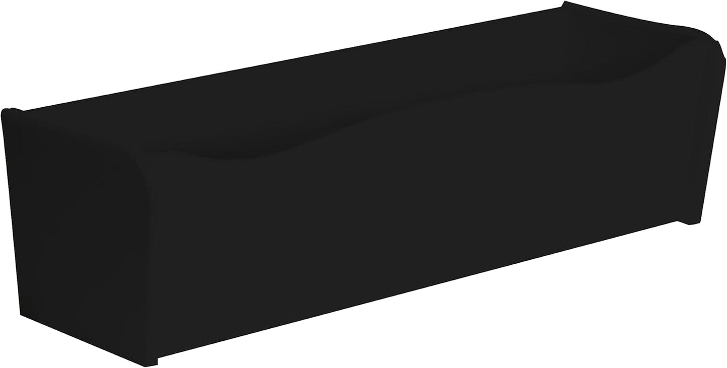 Flower Box - 18" x 6" x 5", Black, Polyethlene for Window Sills, Sheds, Playhouses, and More (FB18BLK-BX1)