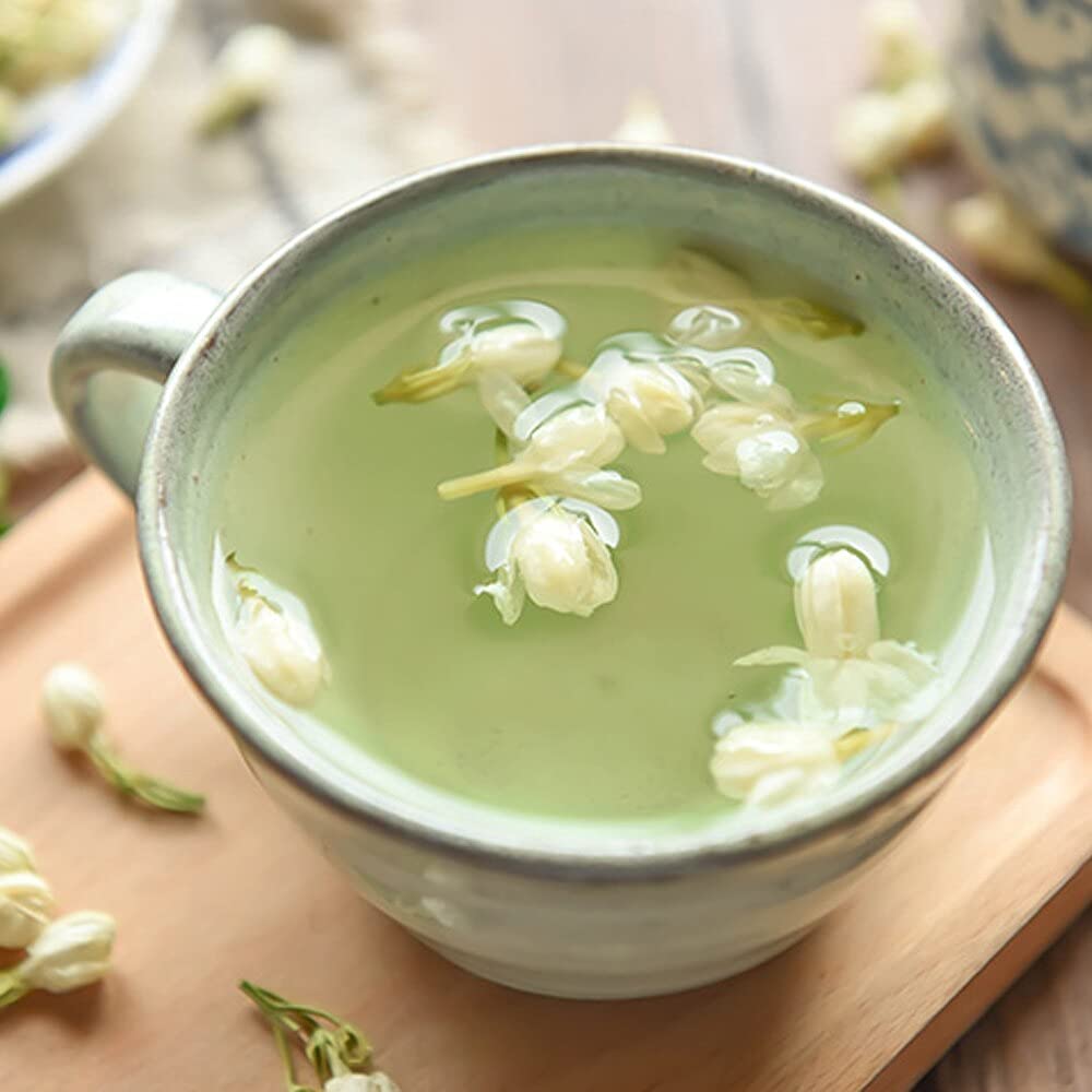 TEARELAE - Dried Jasmine Flowers Bud - Edible Flowers For Drinks - 100% Pure Natural Dried Herbs Loose Leaf Herbal Tea - For Soap Making, Bath Bombing, Candle Making and Tisanes - 2oz/57g