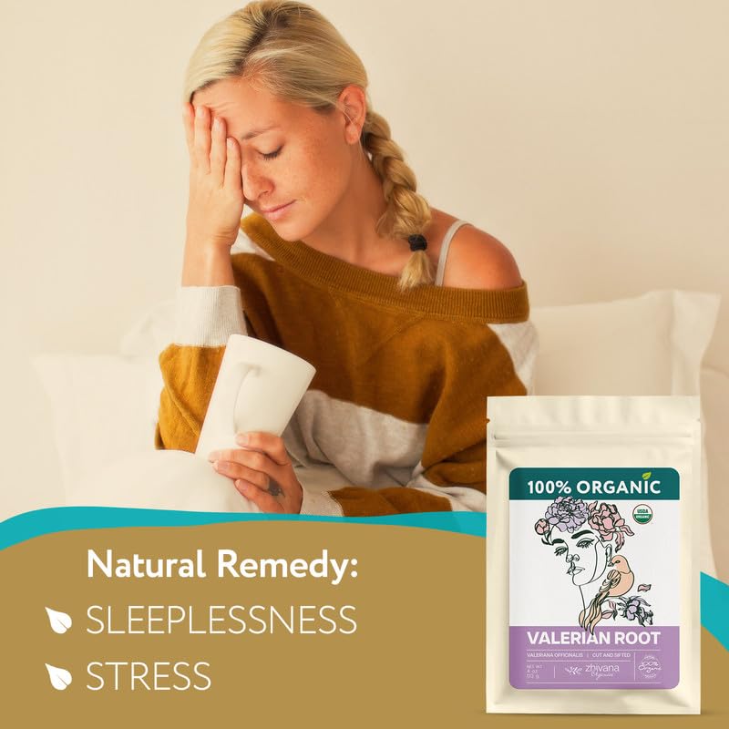 Organic Valerian Root Tea (4oz.) - Te De Valeriana Organica Para Dormir y Ansiedad - Valerian Tea - Valarian Roots Herb to Support Sleep, Healthy Stress Response, Relax Muscles