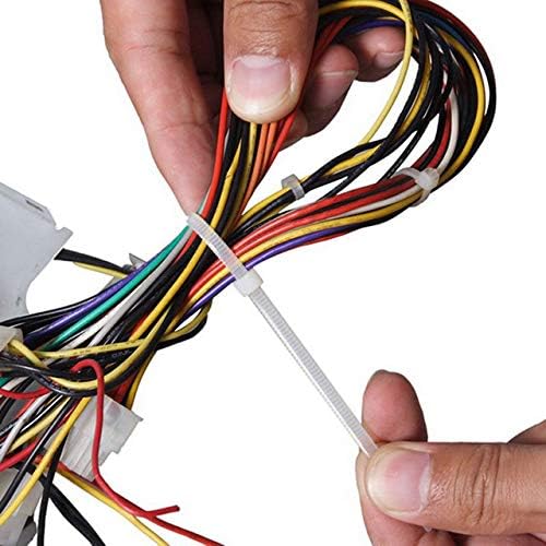 4 Inch Red Zip Ties (1000 Pieces), 18lb Strength, Nylon Cable Wire Ties