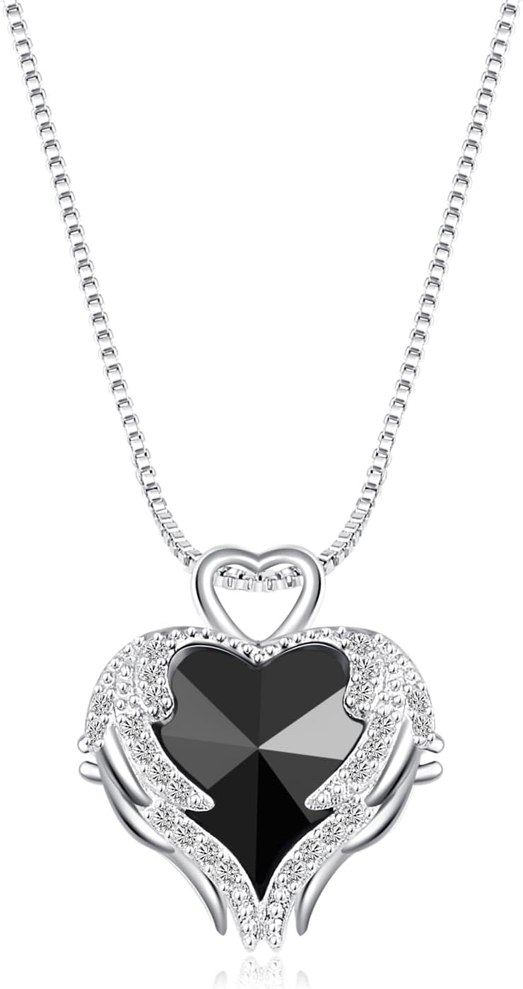 Mikasol Preserved Rose & Heart-Shaped Necklace with Jewelry Box - Preserved Rose, Ideal Romantic Gift for Women, Anniversary, Valentines, Black, 4.9"x4.5"x4.1"
