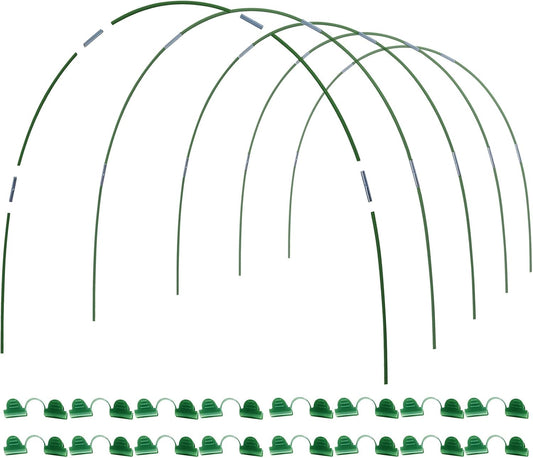 MAXPACE Greenhouse Hoops for DIY 2.7ft or Wider Grow Tunnel, Rust-Free Fiberglass Support Hoops Frame for Garden Fabric, Plant Support Garden Stakes, Gardening Supplies, 25pcs