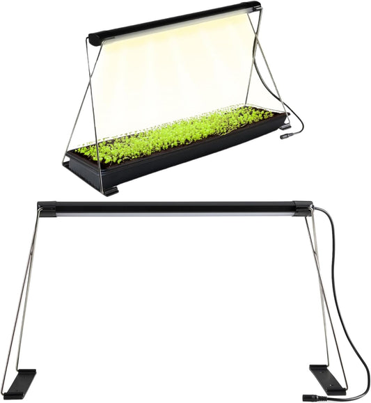 Epic Gardening Seed Starting Grow Light – Full-Spectrum LED with Adjustable Height for Indoor Seedlings | Energy-Efficient, Long-Lasting Light with Timer (Small)