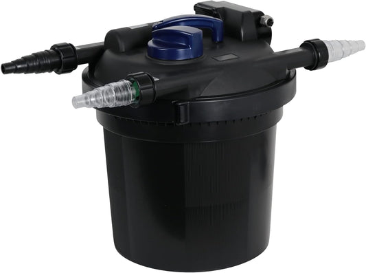 The Pond Guy AllClear G2 Bio Pressure Filter & Ultraviolet Light Clarifier with Backflush System, Pressurized External UVC Biological & Mechanical Filtration, Koi Fish Water Garden, All Clear 2000
