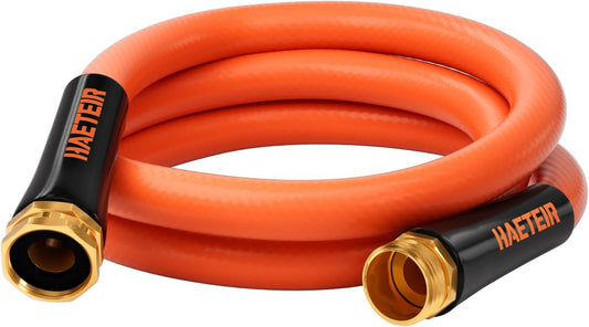 Heavy Duty Garden Hose 5/8 in x 5 ft with Swivel Fitting, Super Flexible Water Hose, All-weather, Lightweight, Burst 600 PSI