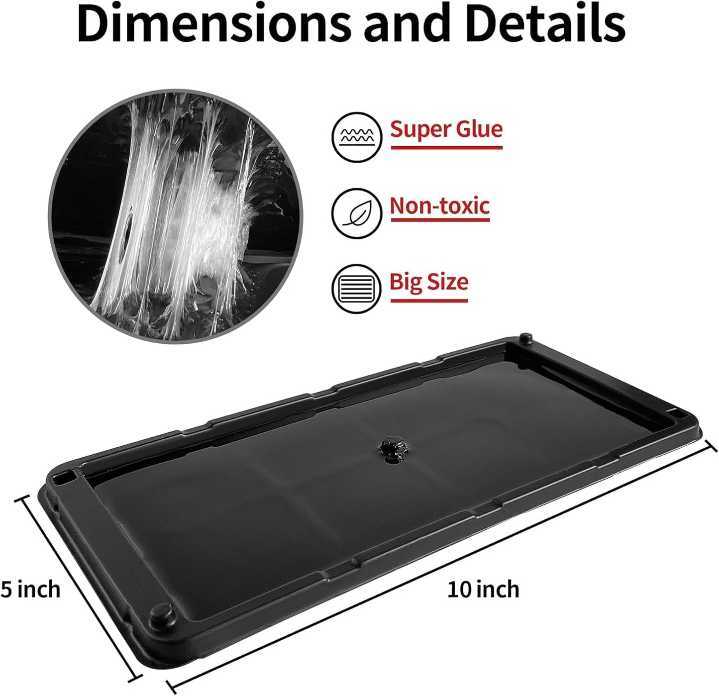 LULUCATCH Super Glue Traps 1200 Pack for Mice & Snakes, Larger, Heavier Sticky Traps with Non-Toxic Glue. Sticky Mouse Traps Indoor, Easy to Set, Pet Safe Pest Control