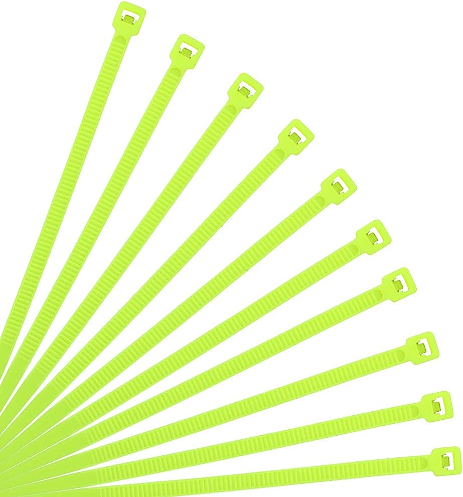 XINGO 8 Inch Cable Zip Ties (500 Pack), 40 Lbs Tensile Strength-Heavy Duty, Self-Locking Nylon Plastic Nylon Wire Ties for indoor and outdoor use(Apple Green)