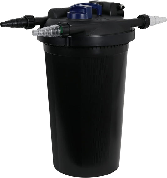 The Pond Guy AllClear G2 Bio Pressure Filter & Ultraviolet Light Clarifier with Backflush System, Pressurized External UVC Biological & Mechanical Filtration, Koi Fish Water Garden, All Clear 4500