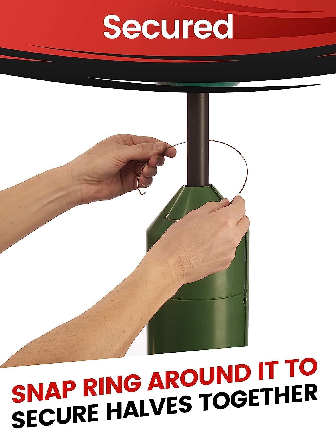 iPrimio 18" Squirrel Baffle - Easy Install Pole Wrap Around Baffle: Protect Hanging Bird Feeders, Squirrel Baffles for Feeders, No Tool Install, Durable Weather Resistant, for Bird Feeder Poles