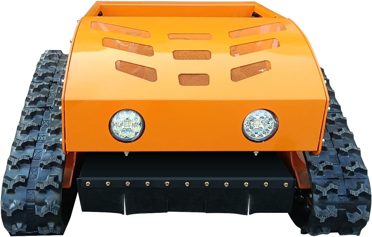 Remote Control Robotic Lawn Mower, Automatic Track for 45° Slope, Cutting Range 0.4-5.1in, All Terrain Grass Cutter Yard Mower USA Stock