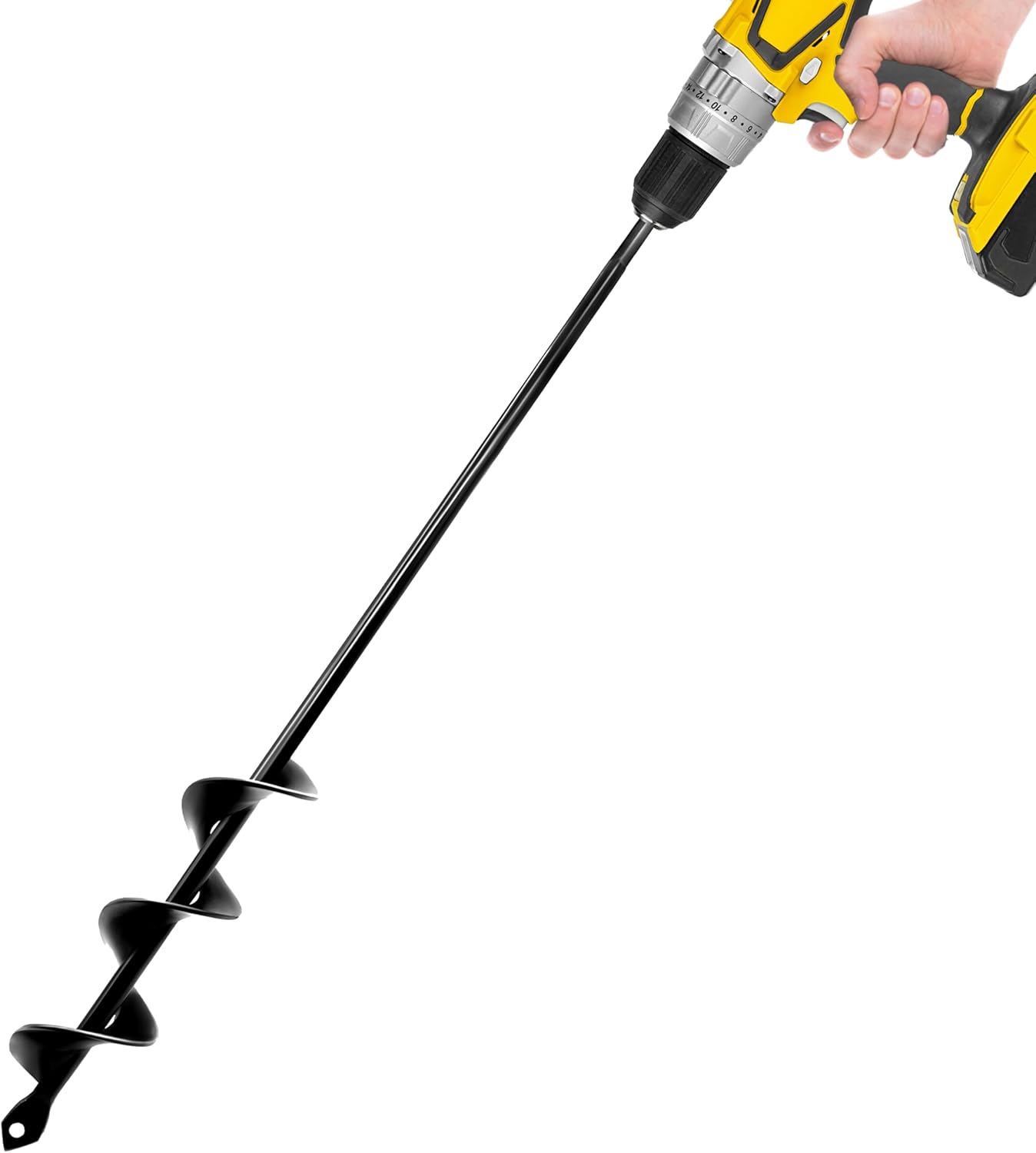 Auger Drill Bit for Planting - 1.6" x 16.5" Plant Auger for Cordless Drill - Bulb Planter Tool for Bulbs Planting&Holes Digging - 3/8" Hex Drive Drill