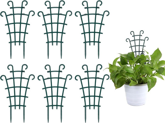 Indoor Small Trellis, 6Pcs Plant Trellis for Climbing Plants Trellis for Potted Plants Stackable Plastic Pot Plant Support Trellis for Indoor Outdoor Hoya Vines Pothos Houseplants