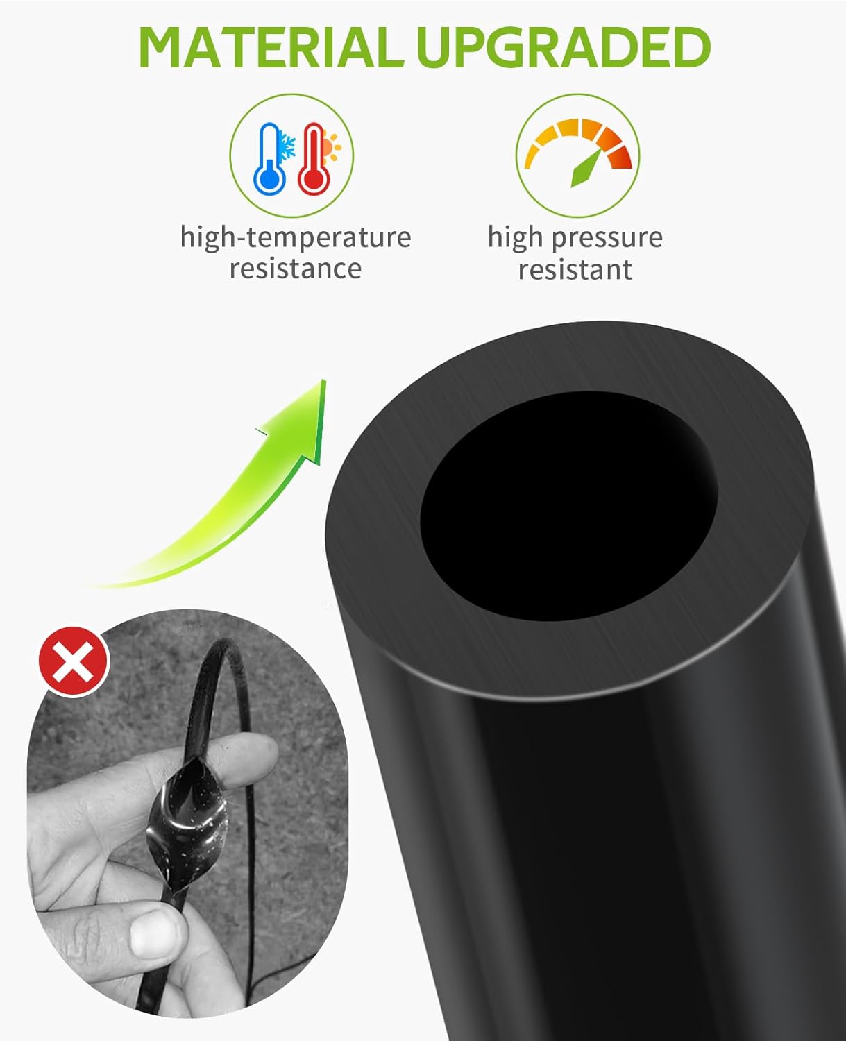 HIRALIY 59FT Greenhouse Misting Drip Irrigation Kit, Hanging Plant Watering, Garden Watering System with 1/4" Blank Tubing and Misting Nozzles, Quick Connector Design Automatic Irrigation System