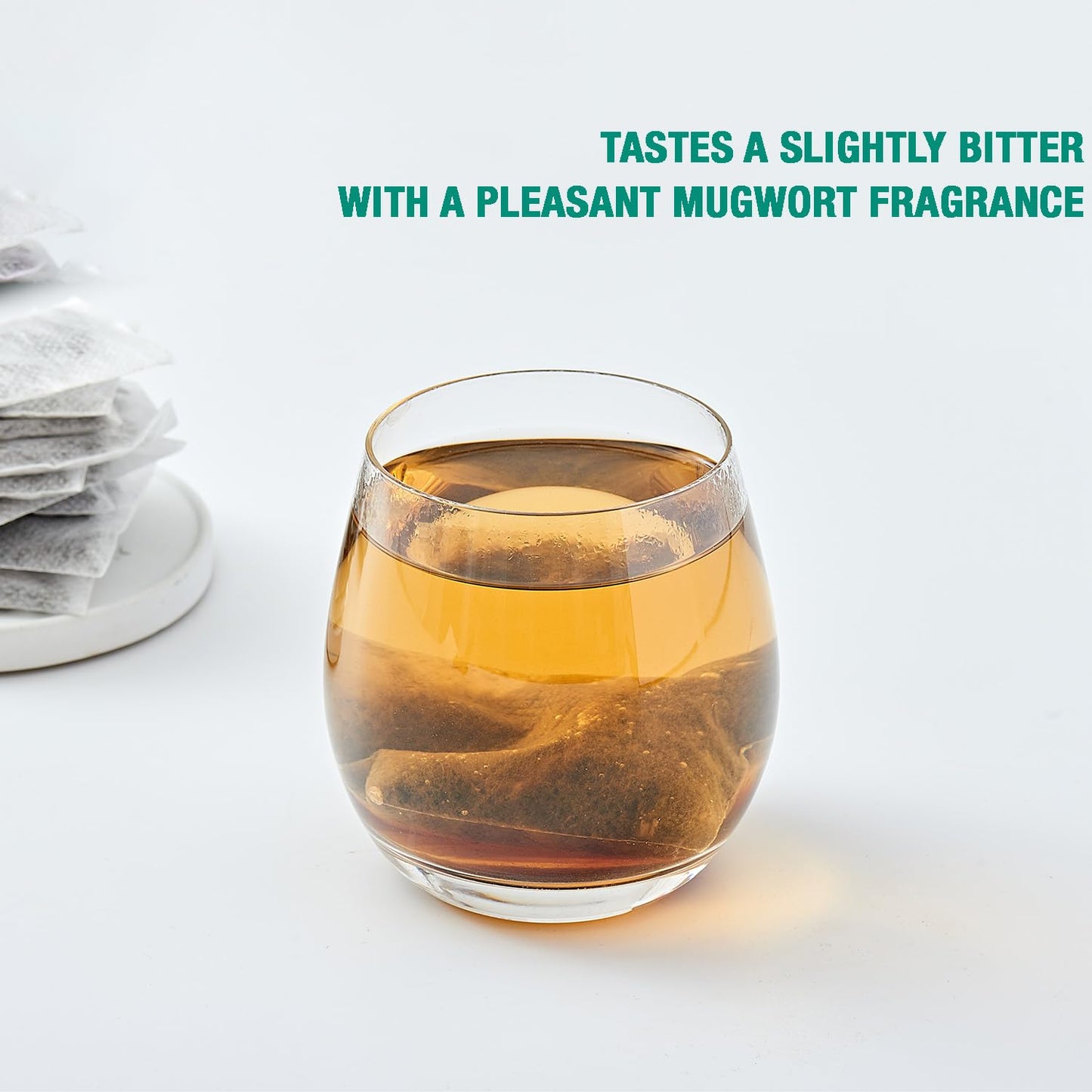 45 Mugwort Tea Bags | Natural Dried Chinese Mugwort Herb Tea | Artemisia Wormwood Tea | Caffeine Free, Help Sleep, Lucid Dreaming, Relax, Digestion