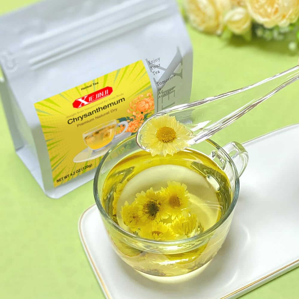 Chrysanthemum Tea - 100% Pure Premium Natural Dried Fetal Chrysanthemum(4.2oz/120g), Caffeine-Free, Non-GMO