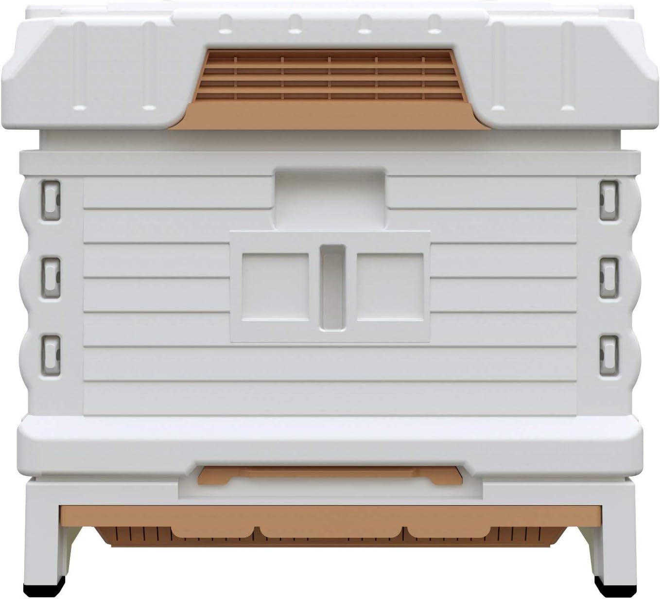 Ergo Insulated 10 Frame Bee Hive Set [NO Frames Included] (Single Hive, White Body Green Entrance)
